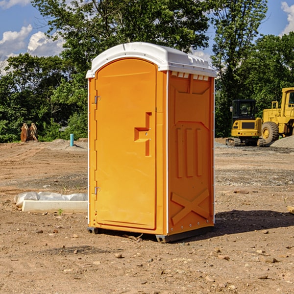 how often are the portable restrooms cleaned and serviced during a rental period in West Friendship